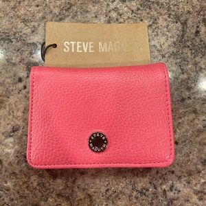 Steve Madden BFOLD Coral Fold over Card Case keychain * NWT